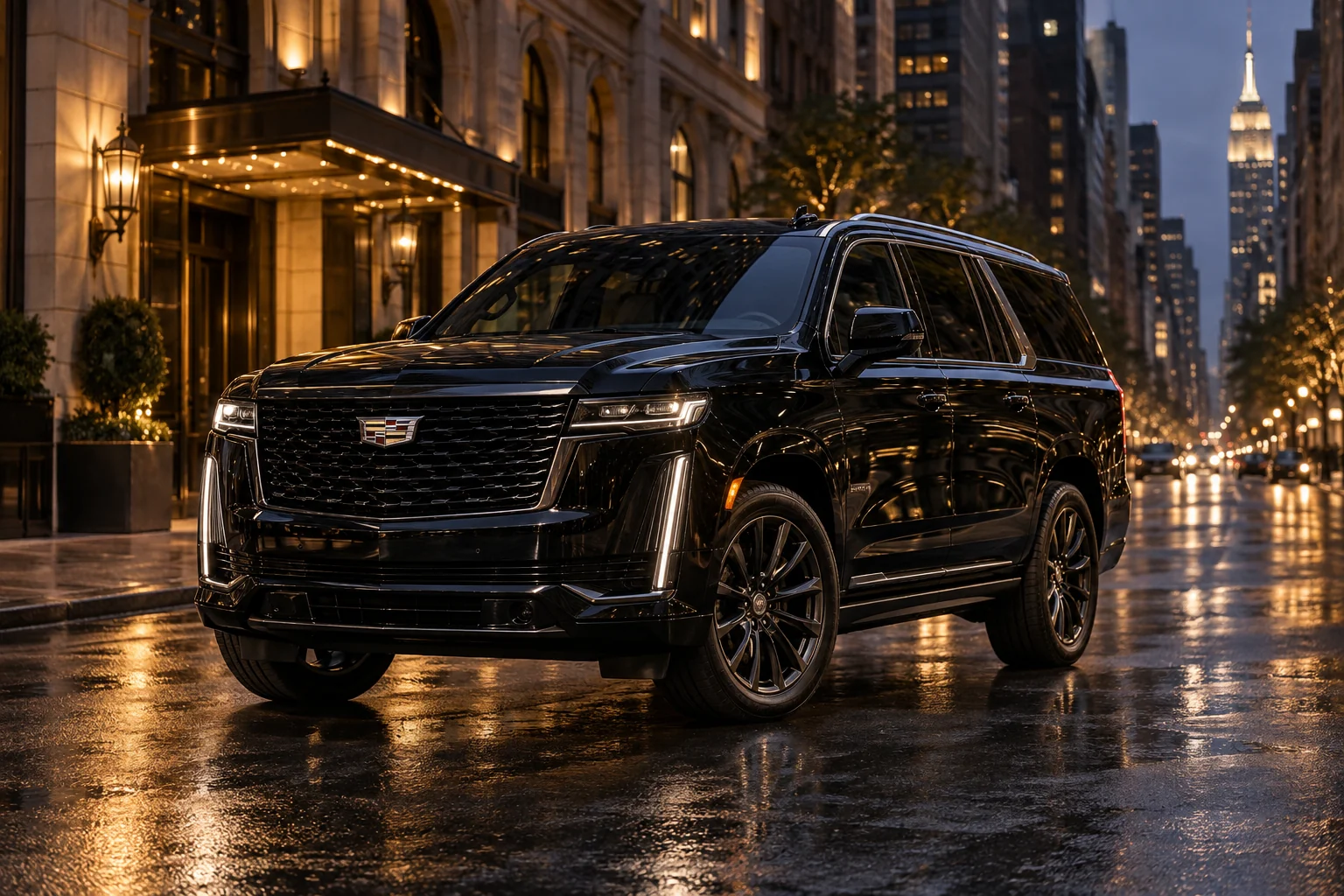 Cadillac negra moderna